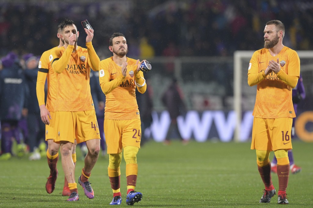 De Rossi Florenzi Manolas Fiorentina vs Roma - Coppa Italia 2018/2019