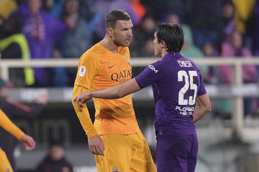 Dzeko Chiesa Fiorentina vs Roma - Coppa Italia 2018/2019