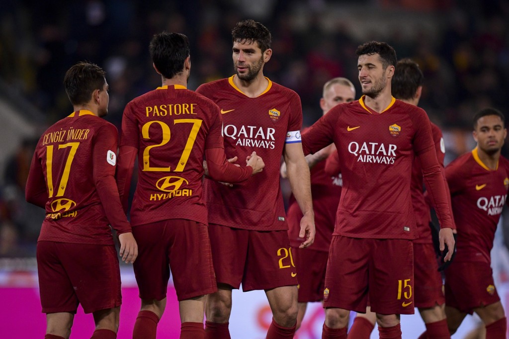 Pastore Fazio Marcano Roma vs Virtus Entella - Coppa Italia 2018-2019