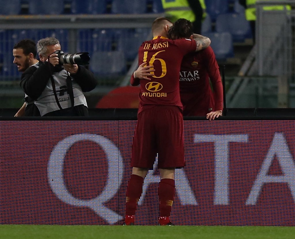 Zaniolo De Rossi AS Roma v AC Milan - Serie A