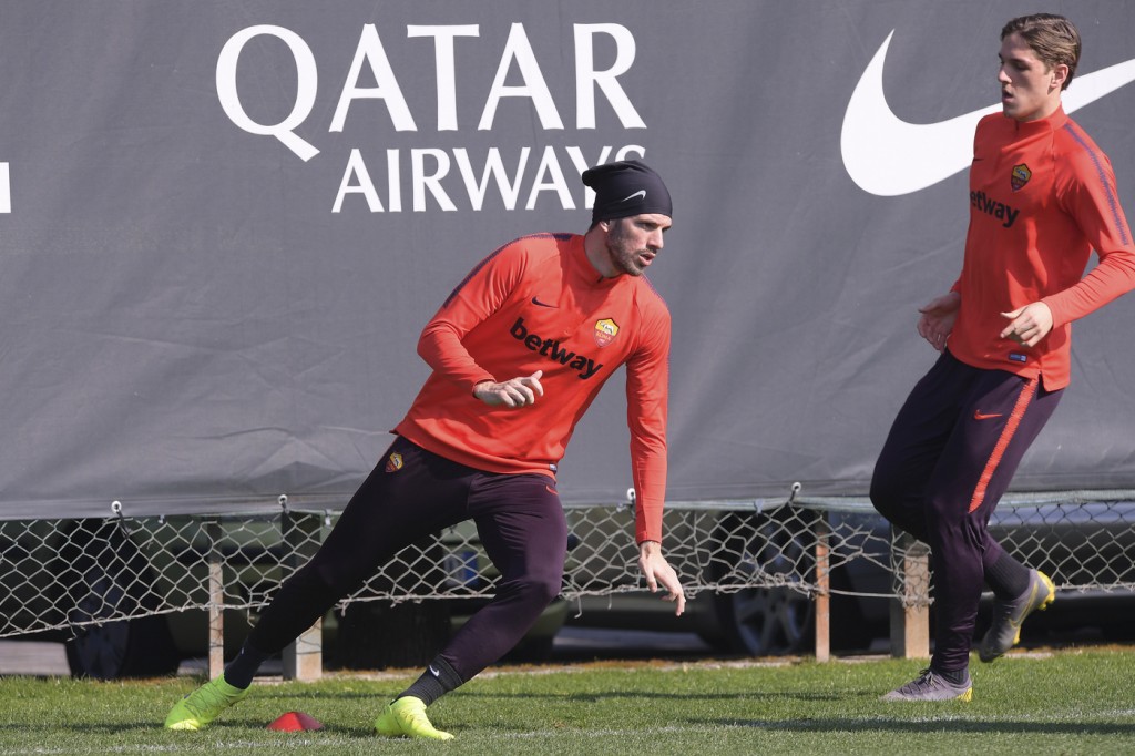 Allenamento_AS Roma_Trigoria_Santon