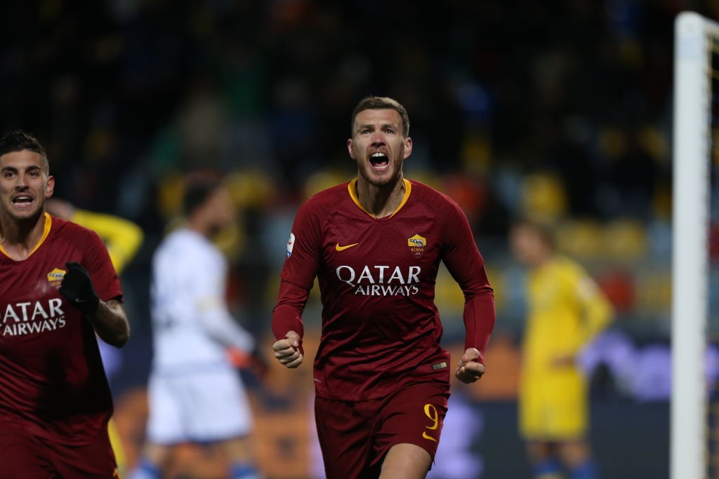 dzeko Frosinone Calcio v AS Roma - Serie A