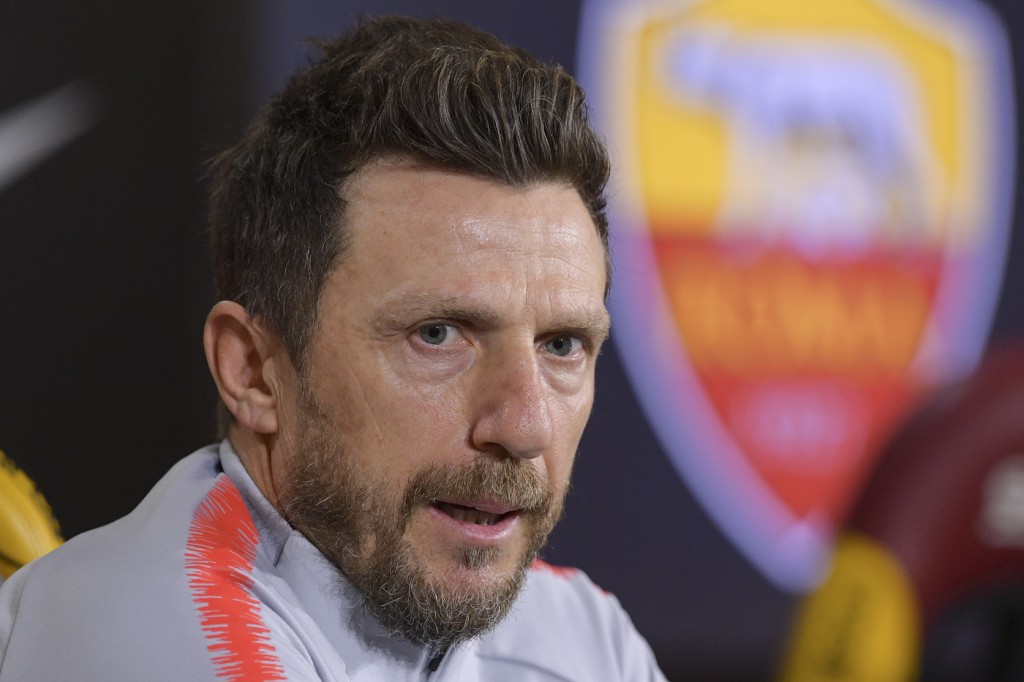AS Roma, conferenza stampa dell'allenatore Eusebio Di Francesco