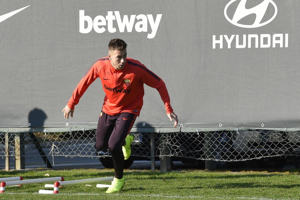 El Shaarawy AS Roma, allenamento di rifinitura a Trigoria