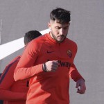 manolas AS Roma, allenamento di rifinitura a Trigoria