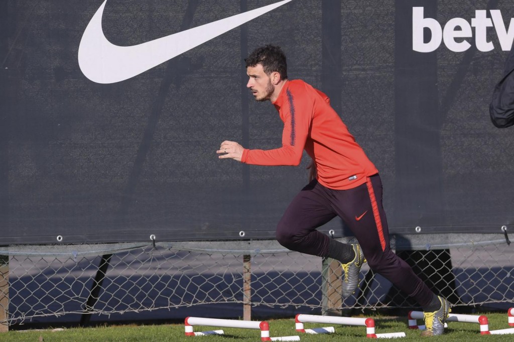 florenzi AS Roma, allenamento di rifinitura a Trigoria