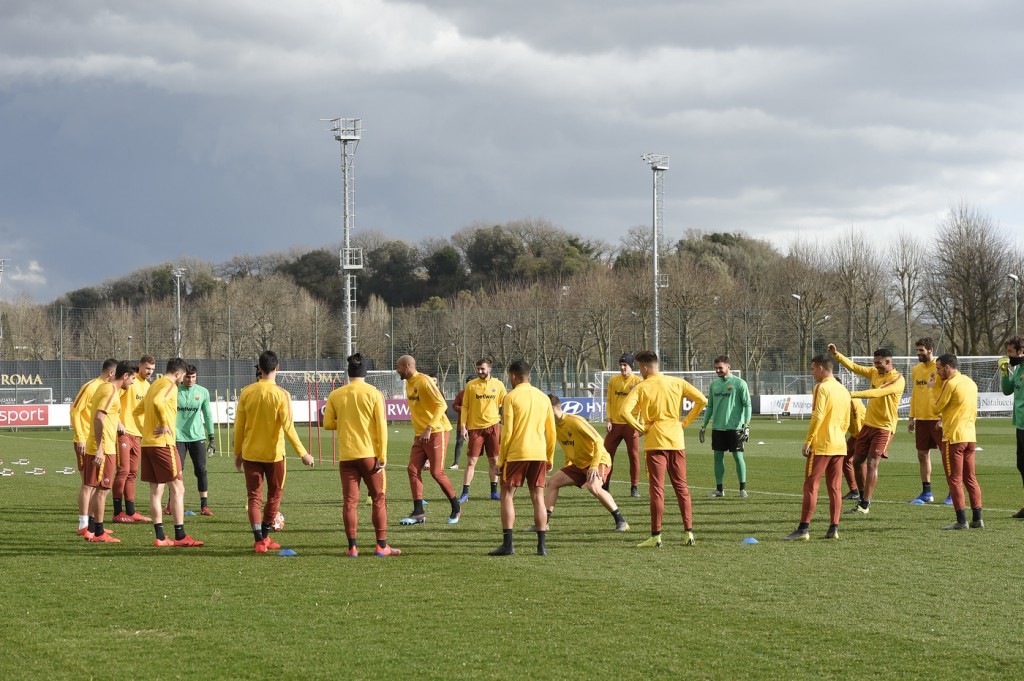 Champions League, sessione di allenamento dell'AS Roma