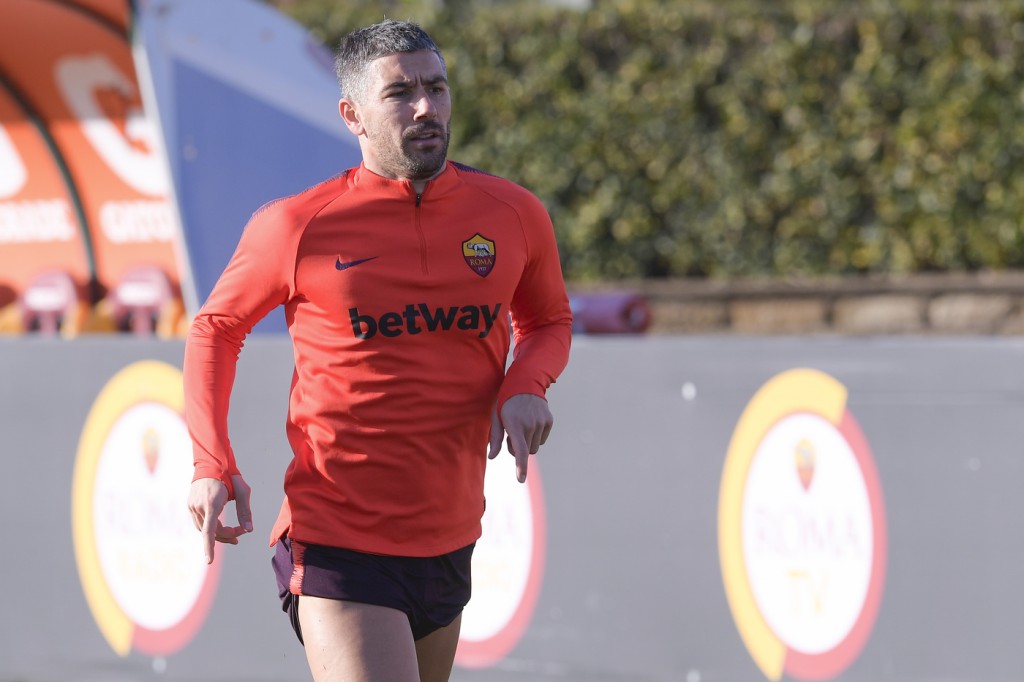 kolarov Trigoria, sessione di allenamento dell'AS Roma