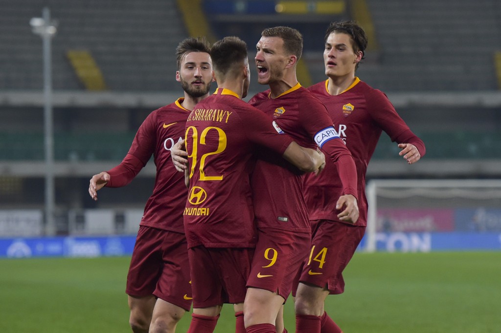 Dzeko_ElShaarawy_Zaniolo_Chievo vs Roma - Serie A Tim 2018/2019