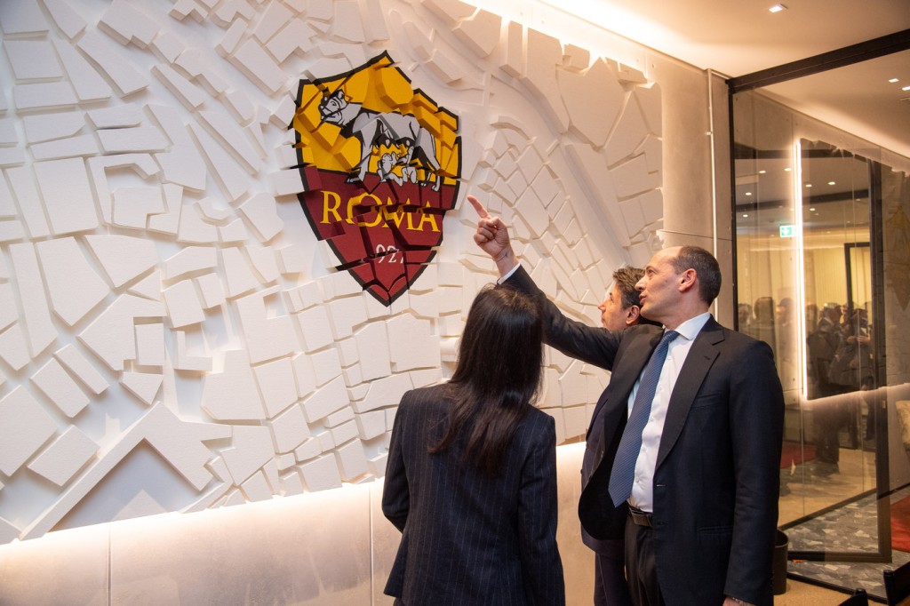 baldissoni logo AS Roma, presentazione nuova sede EUR