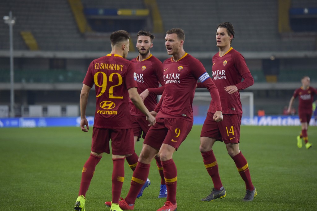 El Shaarawy Dzeko Chievo vs Roma - Serie A Tim 2018/2019