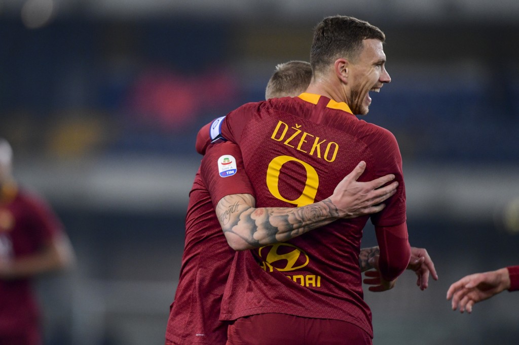 Dzeko Chievo vs Roma - Serie A Tim 2018/2019