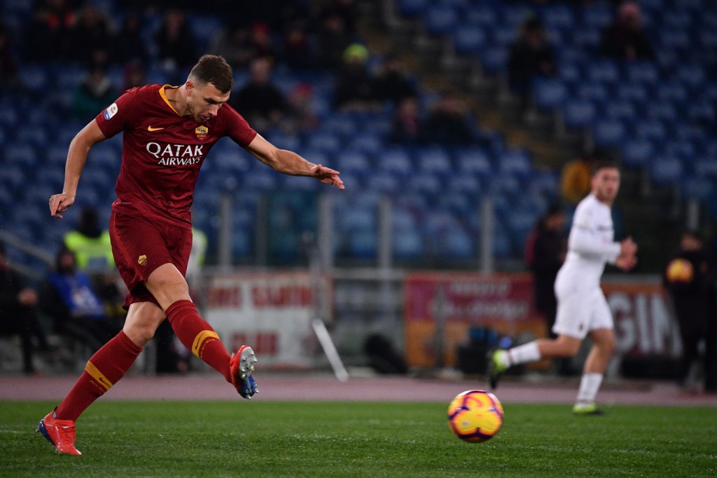 dzeko Roma vs Milan - Serie A TIM 2018/2019