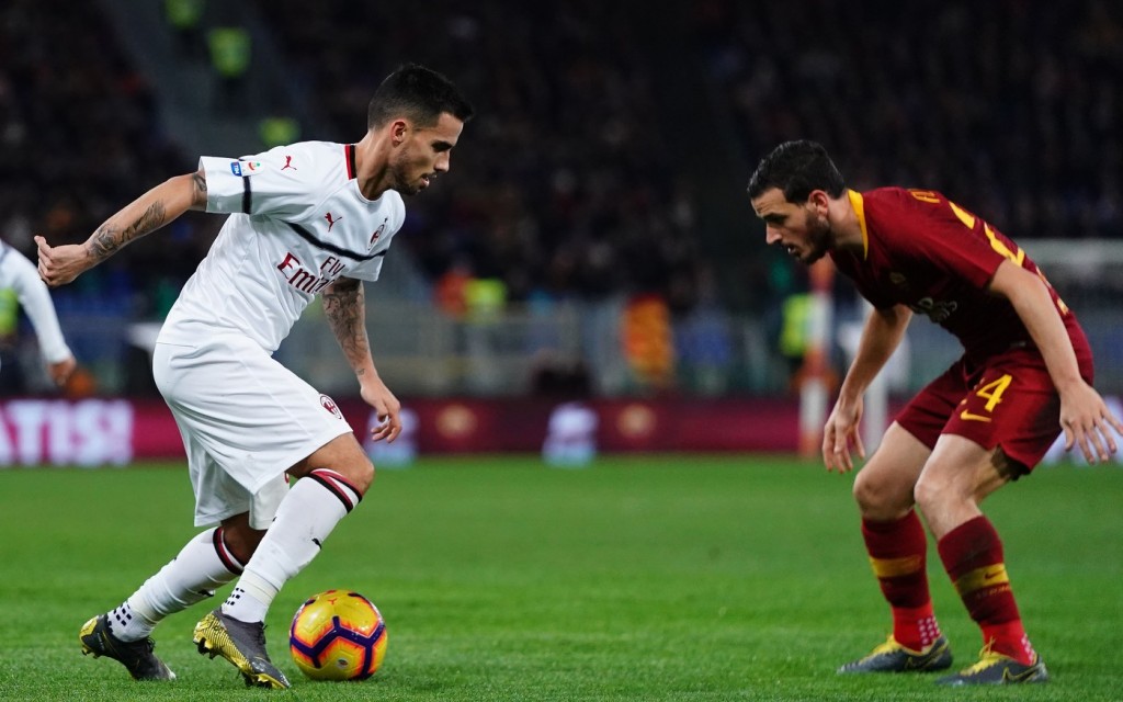 Suso Florenzi Roma vs Milan - Serie A TIM 2018/2019