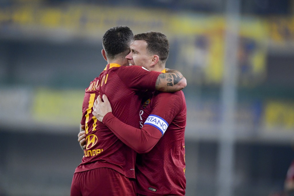 Dzeko Chievo vs Roma - Serie A Tim 2018/2019