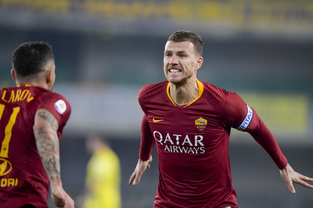 Dzeko Chievo vs Roma - Serie A Tim 2018/2019