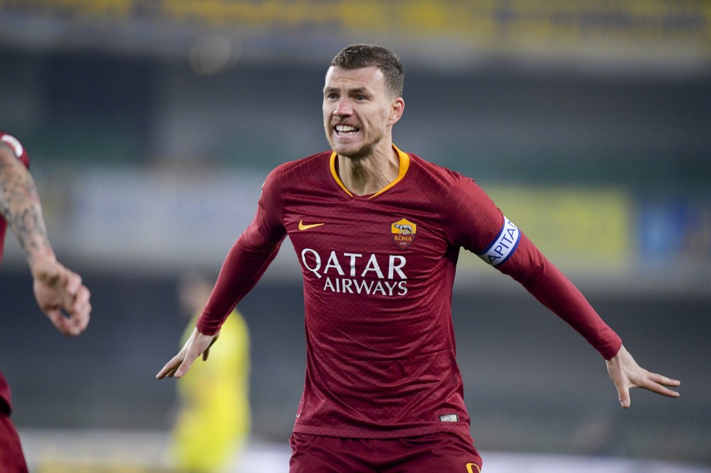 Dzeko Chievo vs Roma - Serie A Tim 2018/2019