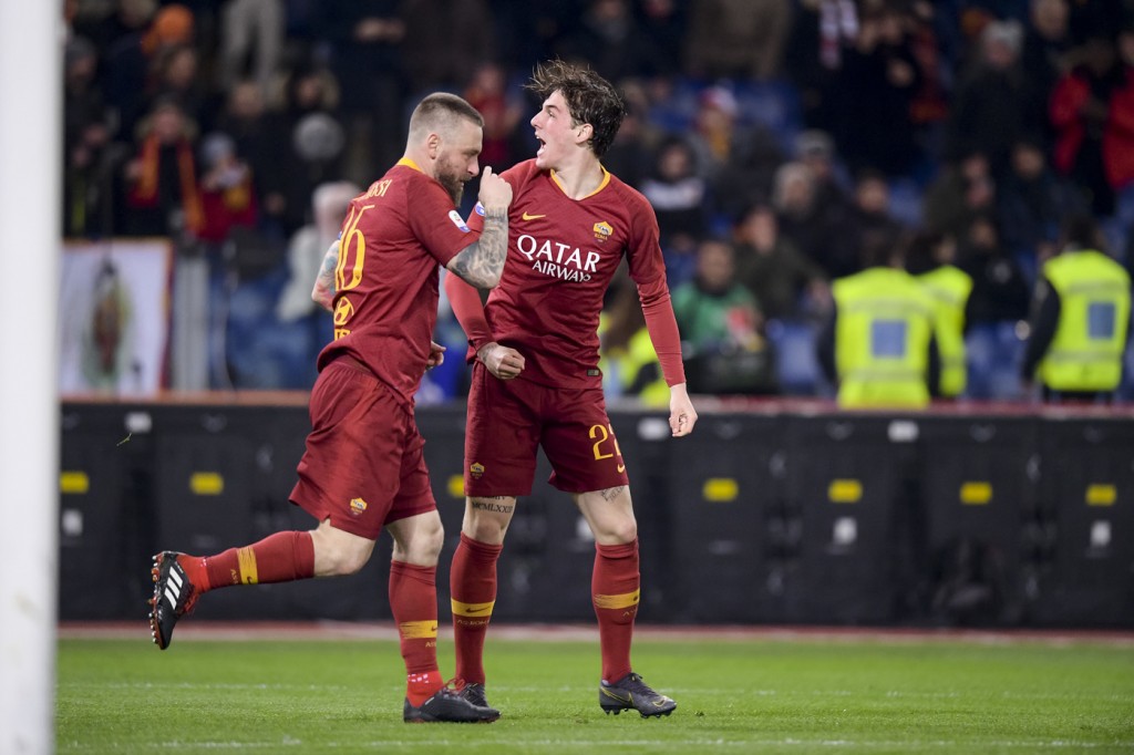 zaniolo de rossi Roma vs Milan - Serie A TIM 2018/2019