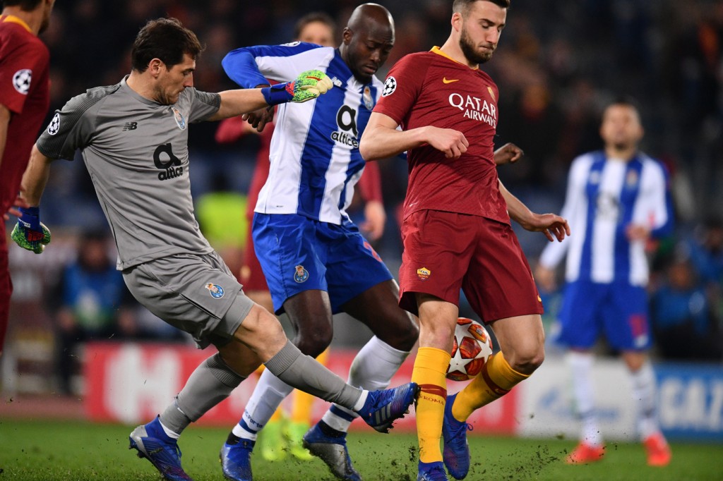 Casillas Cristante Roma vs Porto - UEFA Champions League 2018/2019