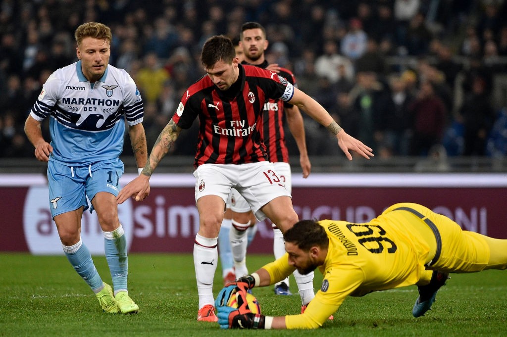 donnarumma immobile romagnoli SS Lazio v AC Milan - Coppa Italia