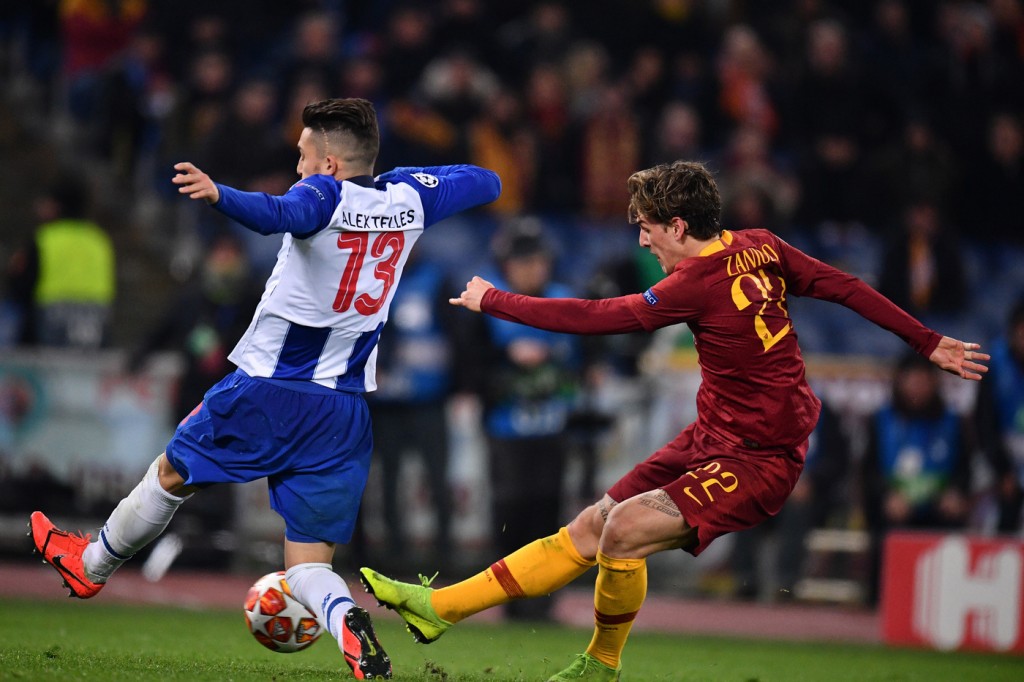 Zaniolo Telles Roma vs Porto - UEFA Champions League 2018/2019