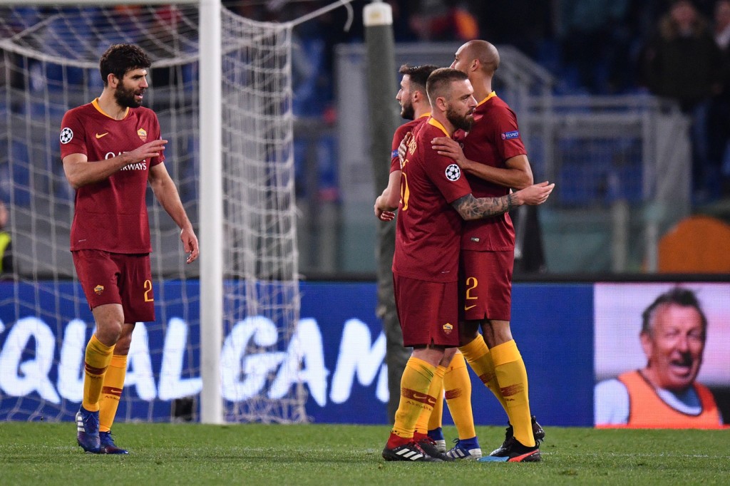 De Rossi Nzonzi Fazio Roma vs Porto - UEFA Champions League 2018/2019