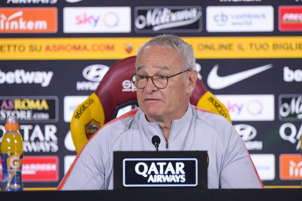 AS Roma, conferenza stampa dell'allenatore Claudio Ranieri