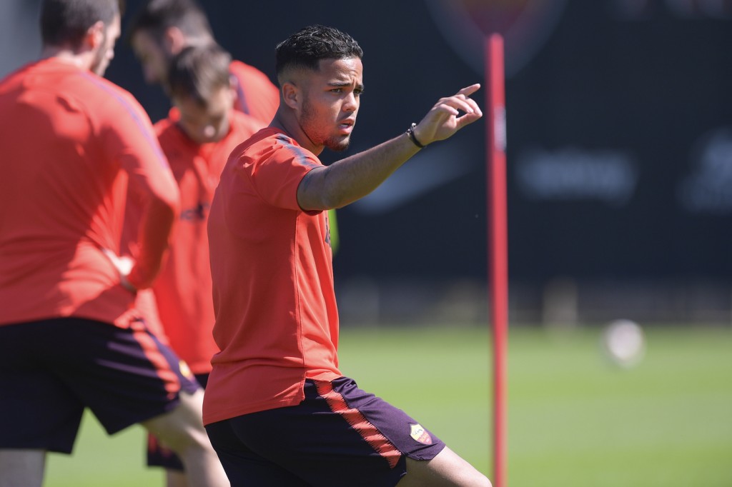 As Roma_Trigoria_Allenamento_Kluivert