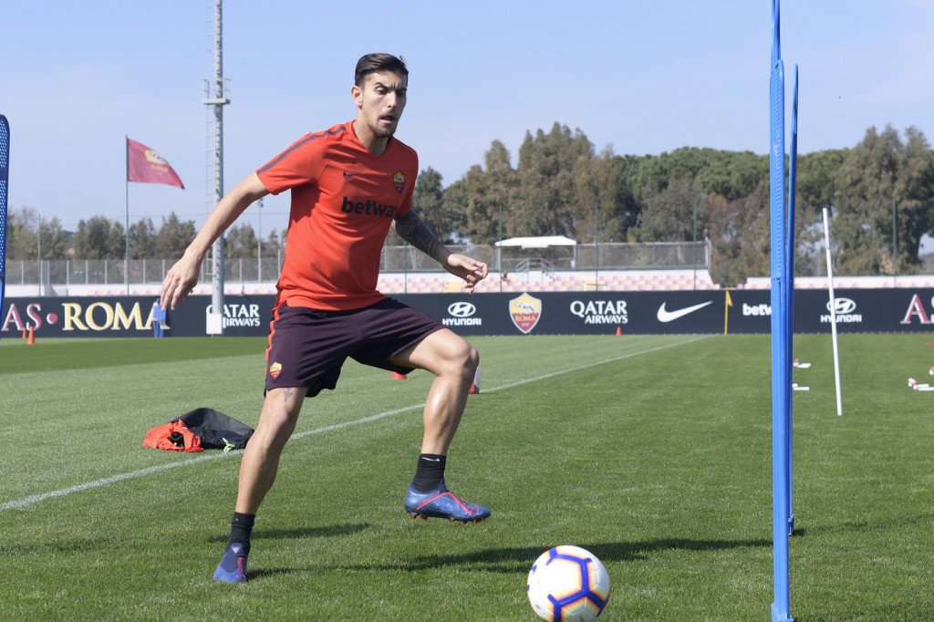 lorenzo pellegrini AS Roma, seduta di allenamento al Centro sportivo di Trigoria