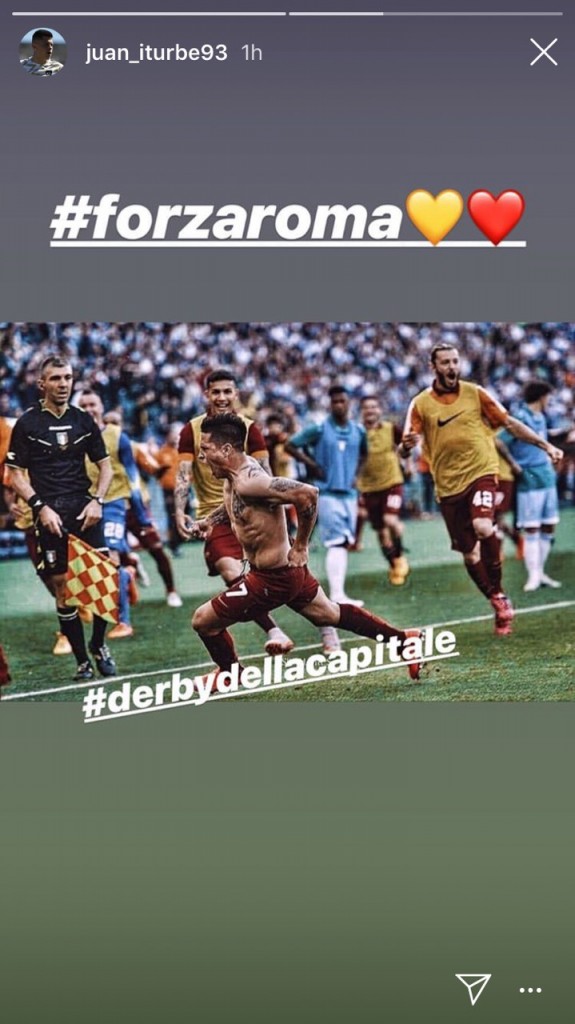 iturbe storia instagram derby