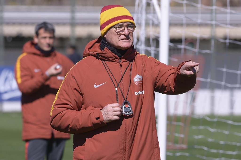 Ranieri AS Roma, l'allenamento odierno a Trigoria