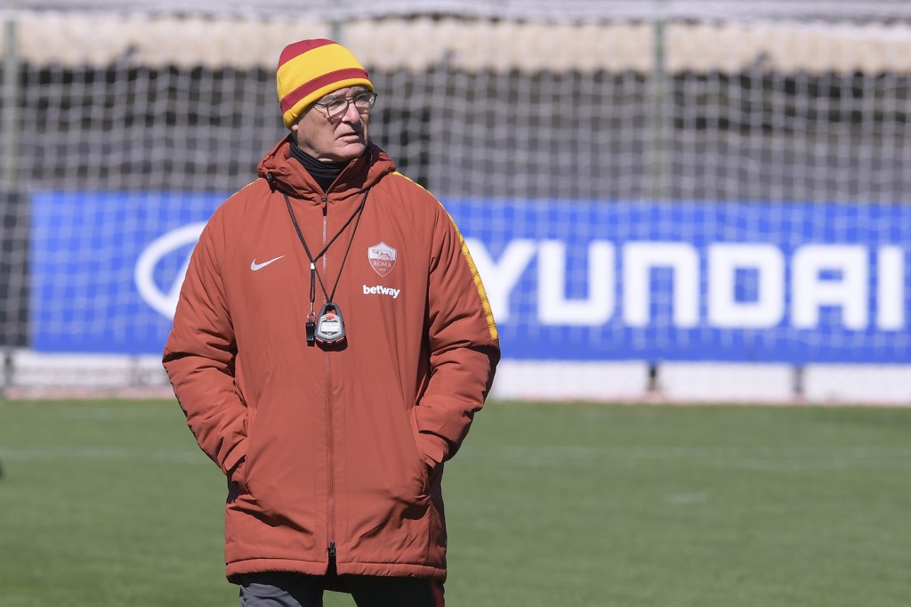 Ranieri AS Roma, l'allenamento odierno a Trigoria