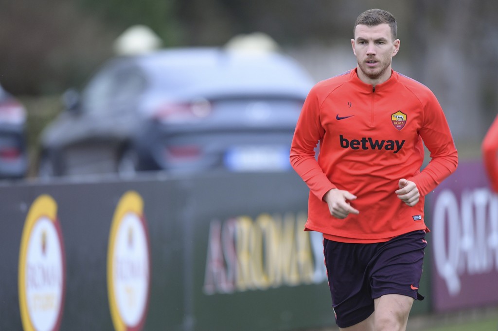 Trigoria_Allenamento_AS Roma_Dzeko