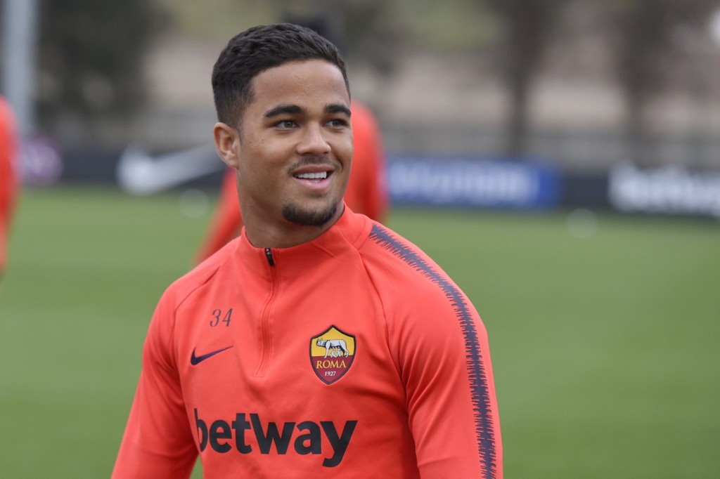 kluivert AS Roma, sessione di allenamneto