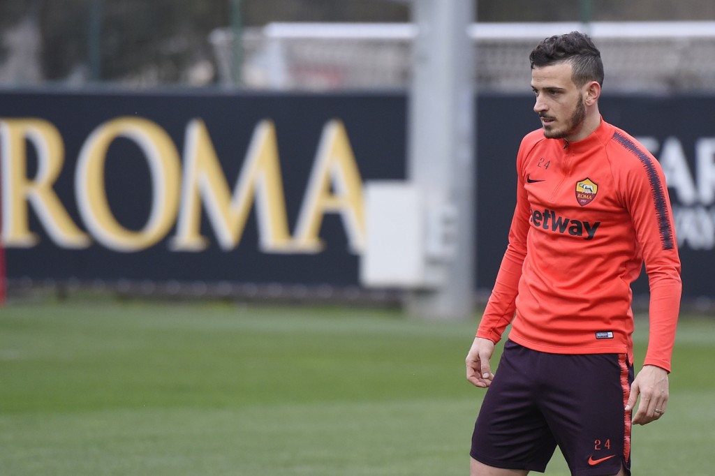 florenzi AS Roma, sessione di allenamneto