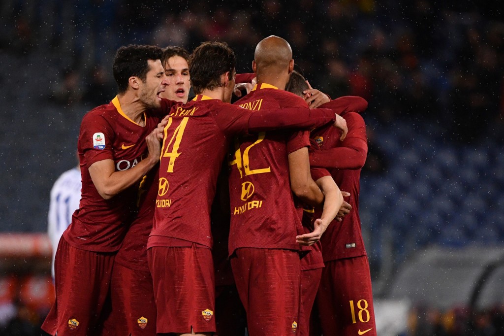 nzonzi esultanza schick marcano zaniolo Roma vs Empoli - Serie A TIM 2018/2019