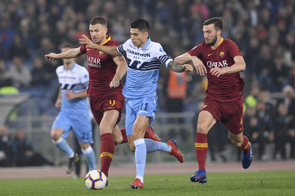 Lazio vs Roma - Serie A TIM 2018/2019Dzeko correa cristante
