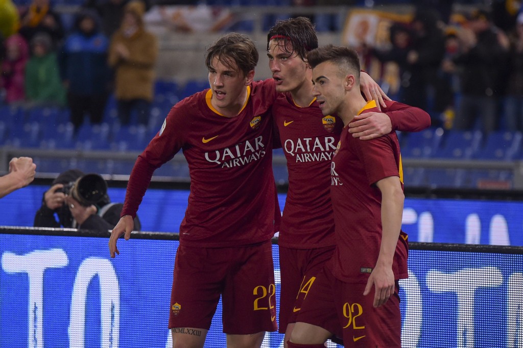 el shaarawy zaniolo schick roma_empoli_39