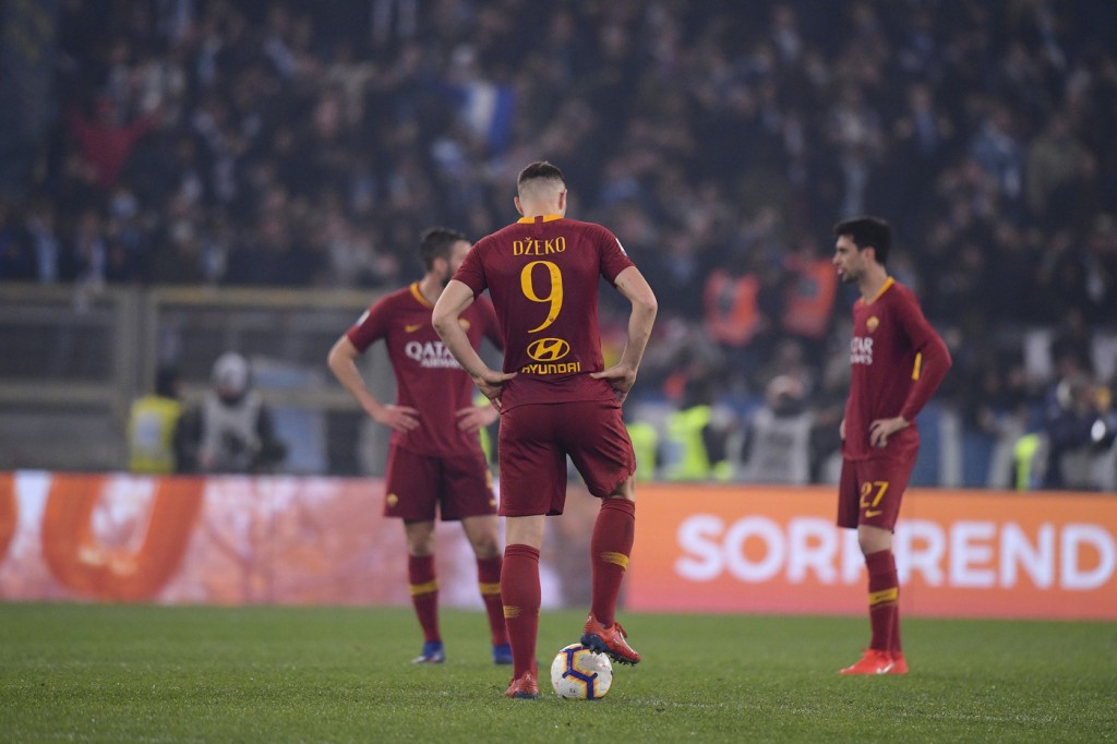 dzeko Lazio vs Roma - Serie A TIM 2018/2019
