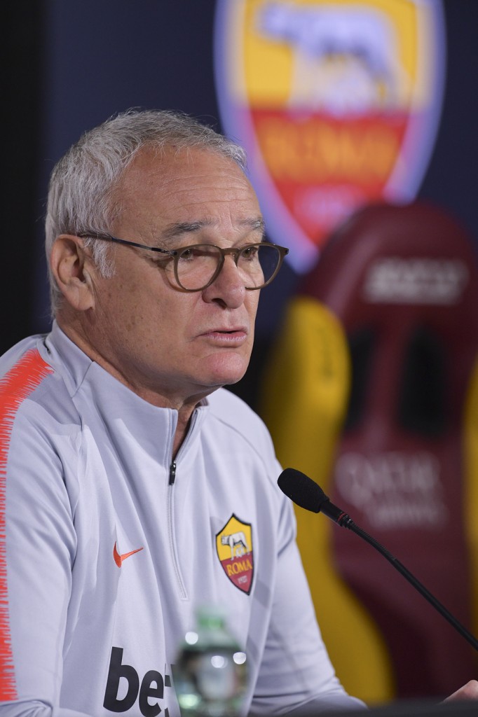AS Roma, conferenza stampa dell'allenatore Claudio Ranieri