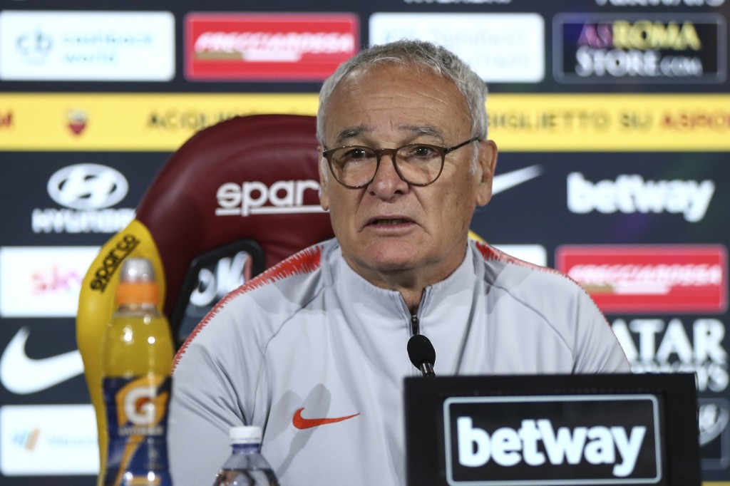 AS Roma, conferenza stampa dell'allenatore Claudio Ranieri