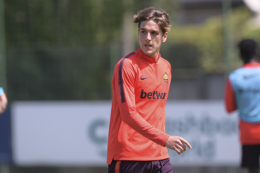 Zaniolo Sessione di allenamento dell'AS Roma