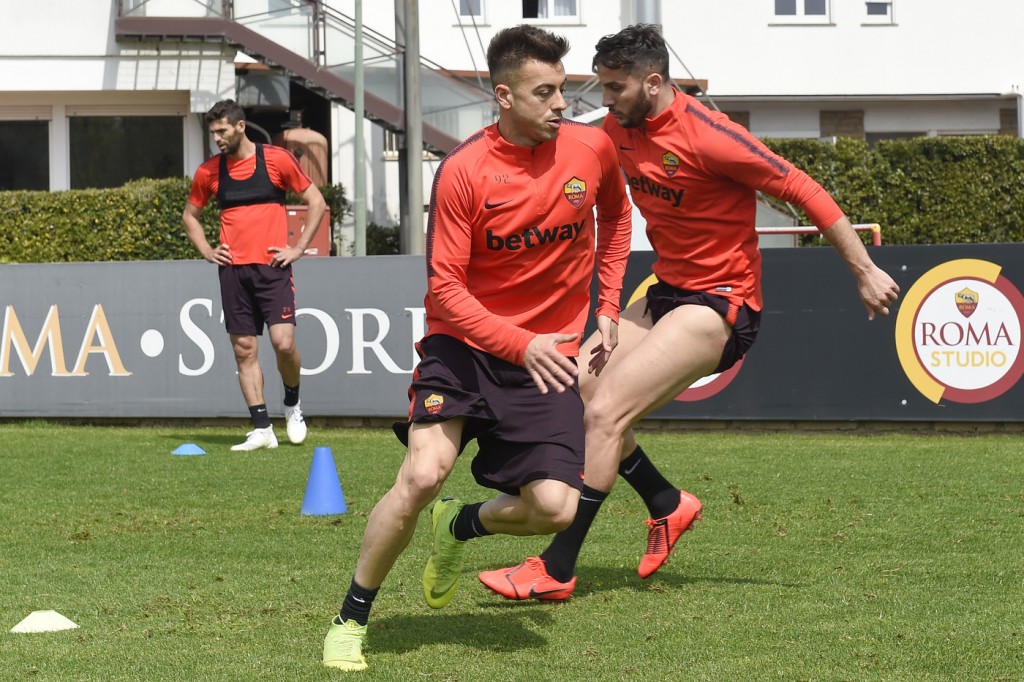 El Shaarawy Sessione di allenamento dell'AS Roma