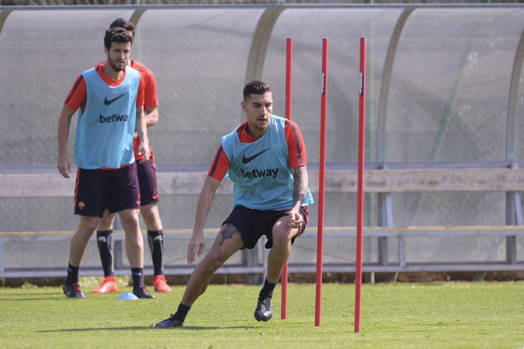 Pellegrini AS Roma, allenamento a Trigoria