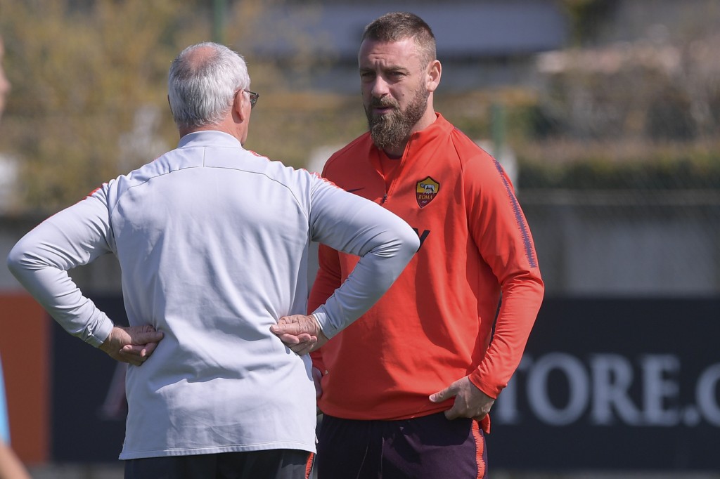 De Rossi Ranieri AS Roma, allenamento a Trigoria