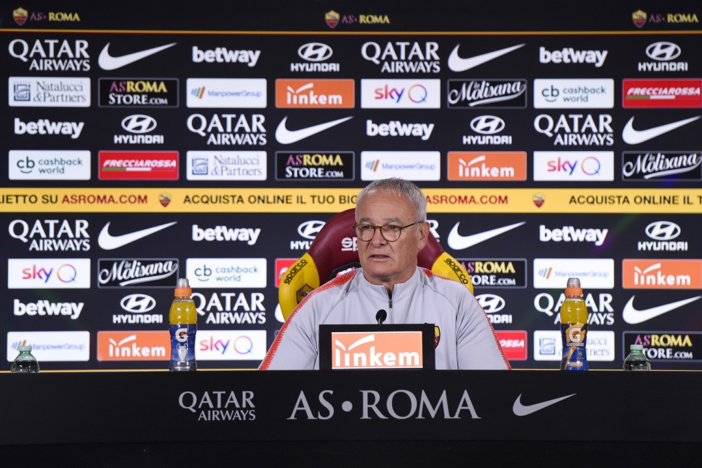 AS Roma, conferenza stampa dell'allenatore Claudio Ranieri