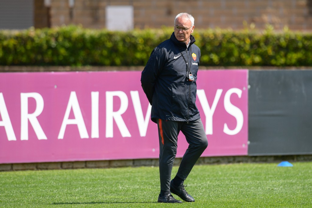 Ranieri AS Roma, allenamento a Trigoria
