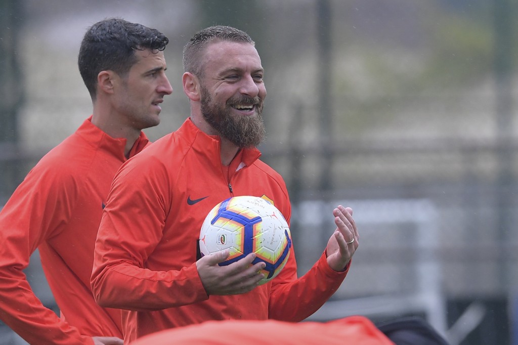 de rossi Sessione di allenamento dell'AS Roma