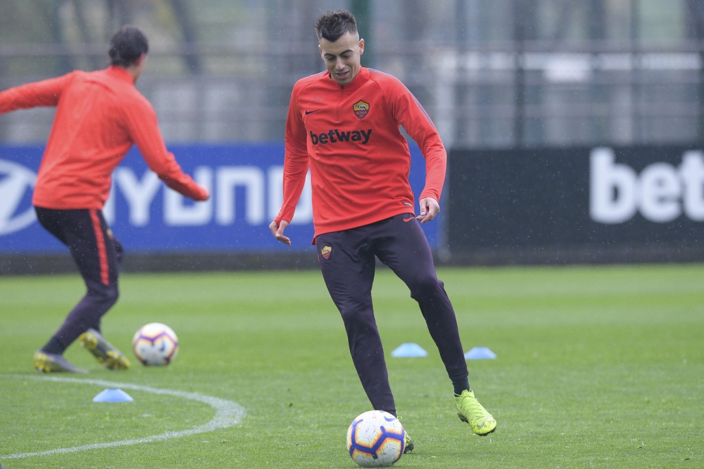 el shaarawy Sessione di allenamento dell'AS Roma