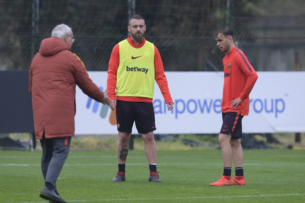 de rossi riccardi Sessione di allenamento dell'AS Roma